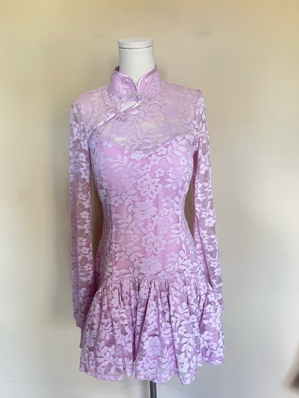 Popflex Mandarin Collar Festival Dress - Bon Bon Pink - Picture 5 of 9
